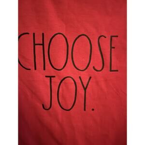 Rae Dunn womans Red Christmas sweatshirt with "Choose Joy” Sz SP